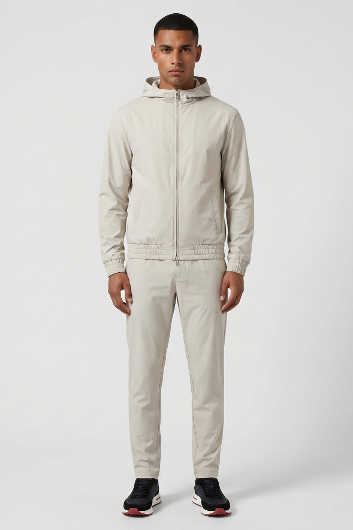 NOURÉ Cloud Grey Hooded Tech Suit