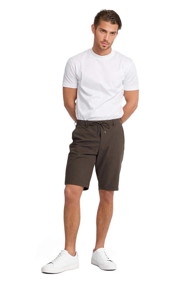 NOURÉ Mocha Brown Urban Tech Shorts