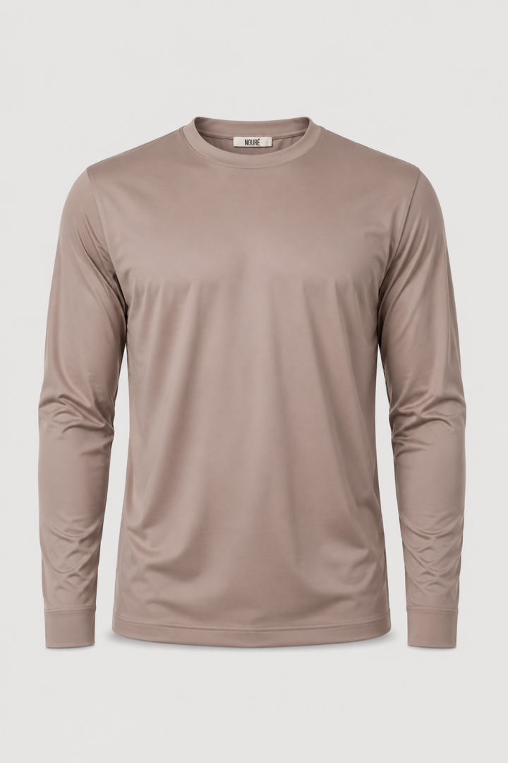 NOURÉ Taupe Brown Longsleeve T-Shirt