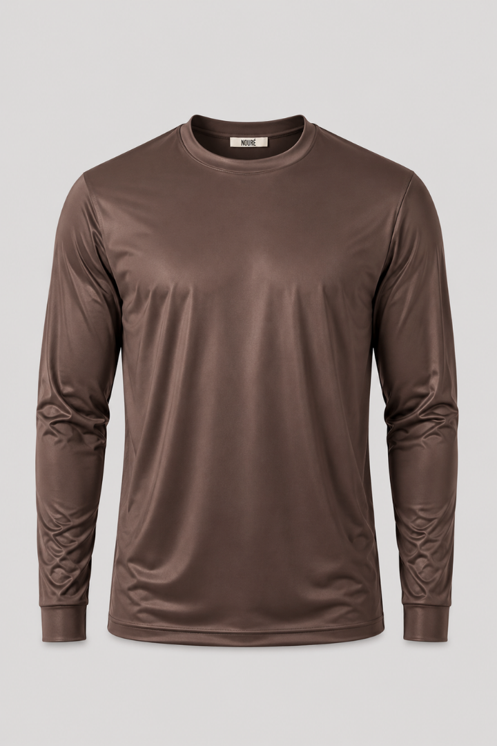NOURÉ Mocha Brown Longsleeve T-Shirt