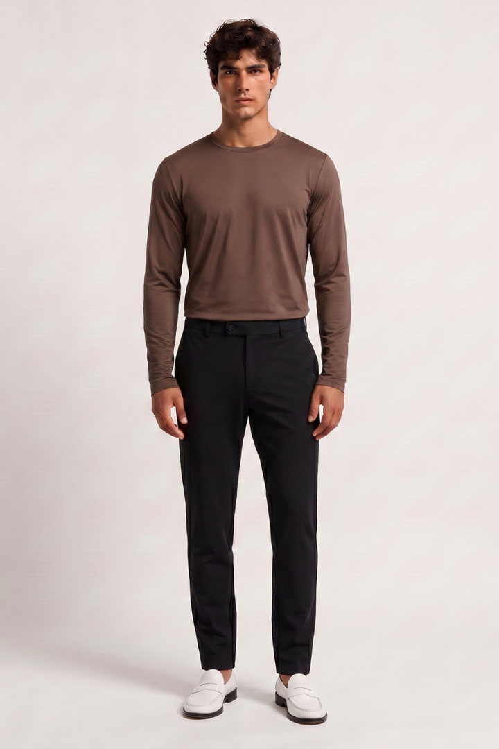 NOURÉ Mocha Brown Longsleeve T-Shirt