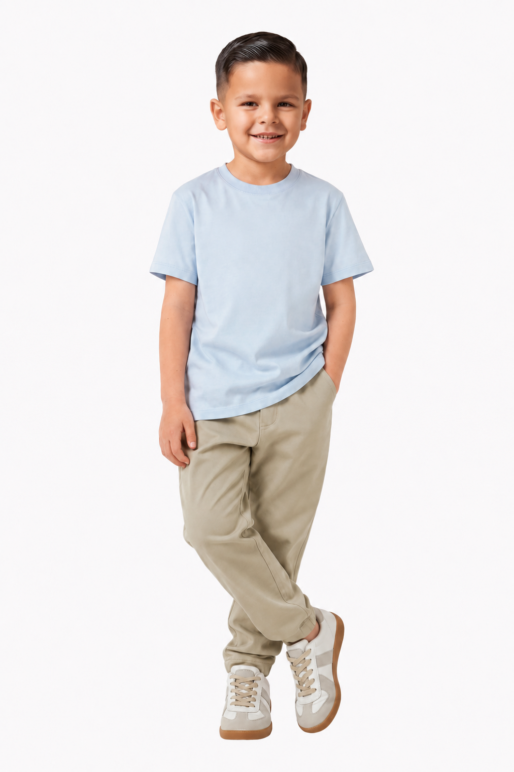 NOURÉ Sky Blue Mercerised Cotton T-Shirt
