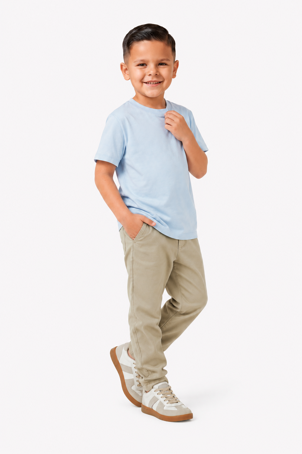 NOURÉ Sky Blue Mercerised Cotton T-Shirt