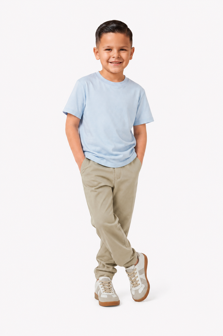 NOURÉ Sky Blue Mercerised Cotton T-Shirt