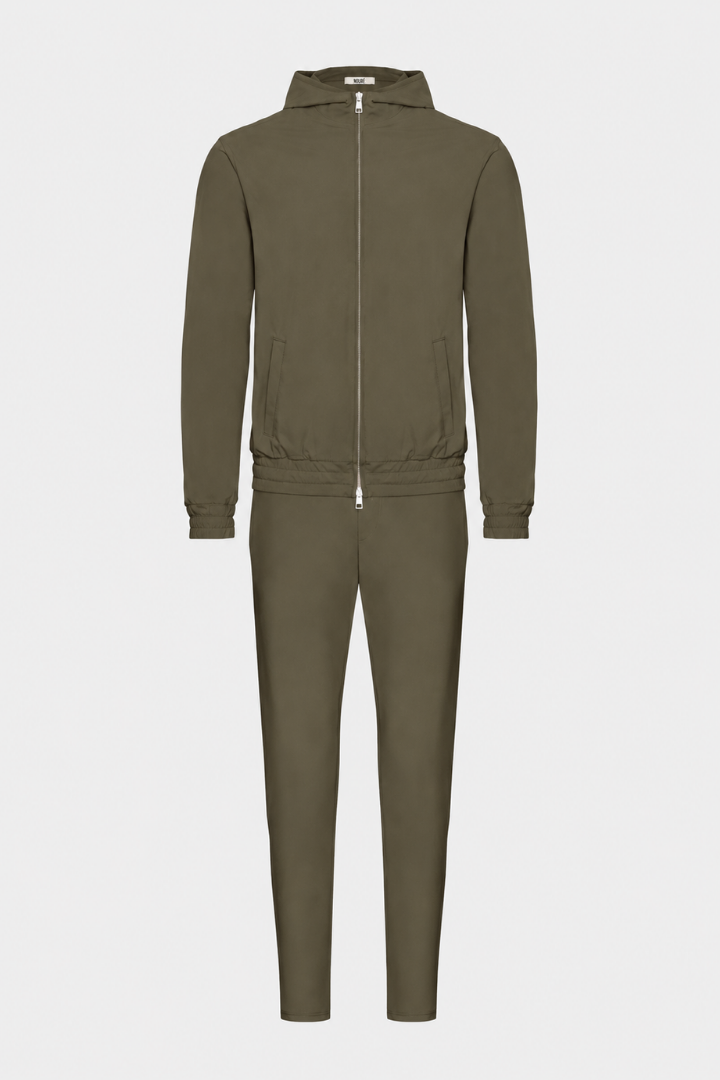 NOURÉ Dark Green Hooded Tech Suit