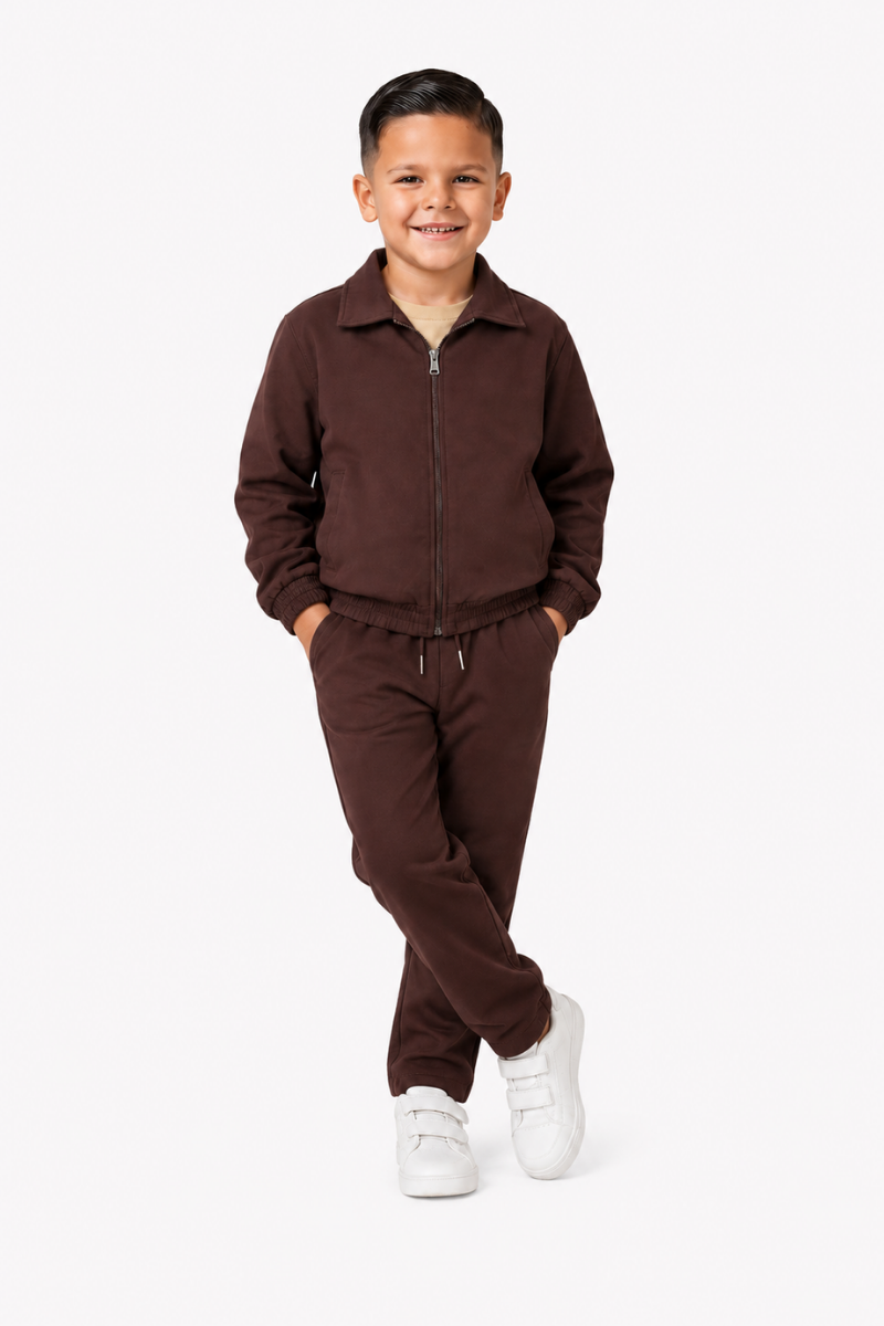 NOURÉ Kids Espresso Brown Tech Suit