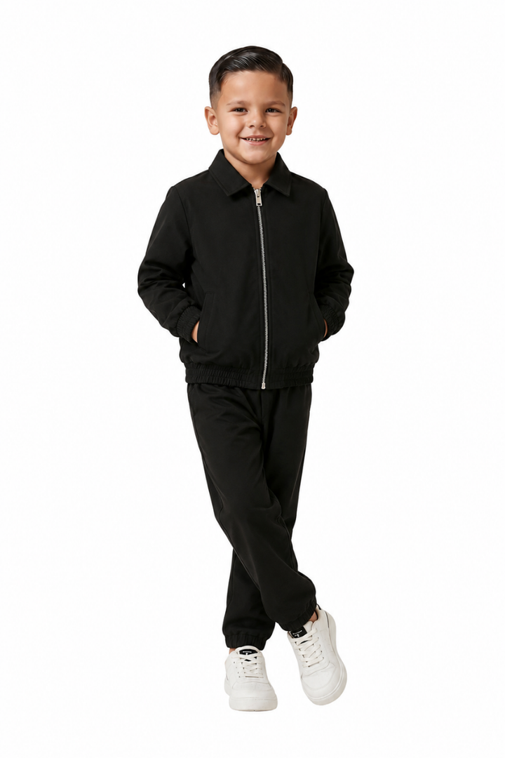 NOURÉ Kids Onyx Black Tech Suit