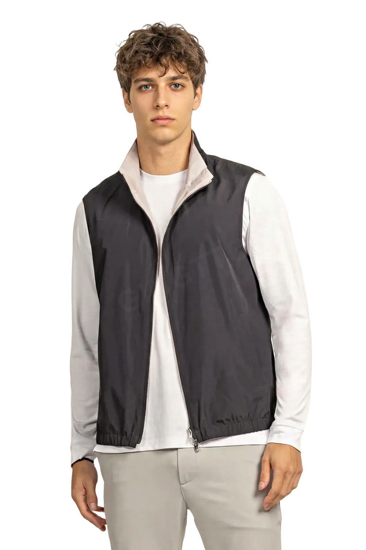 NOURÉ Taupe Grey Reversible Gilet