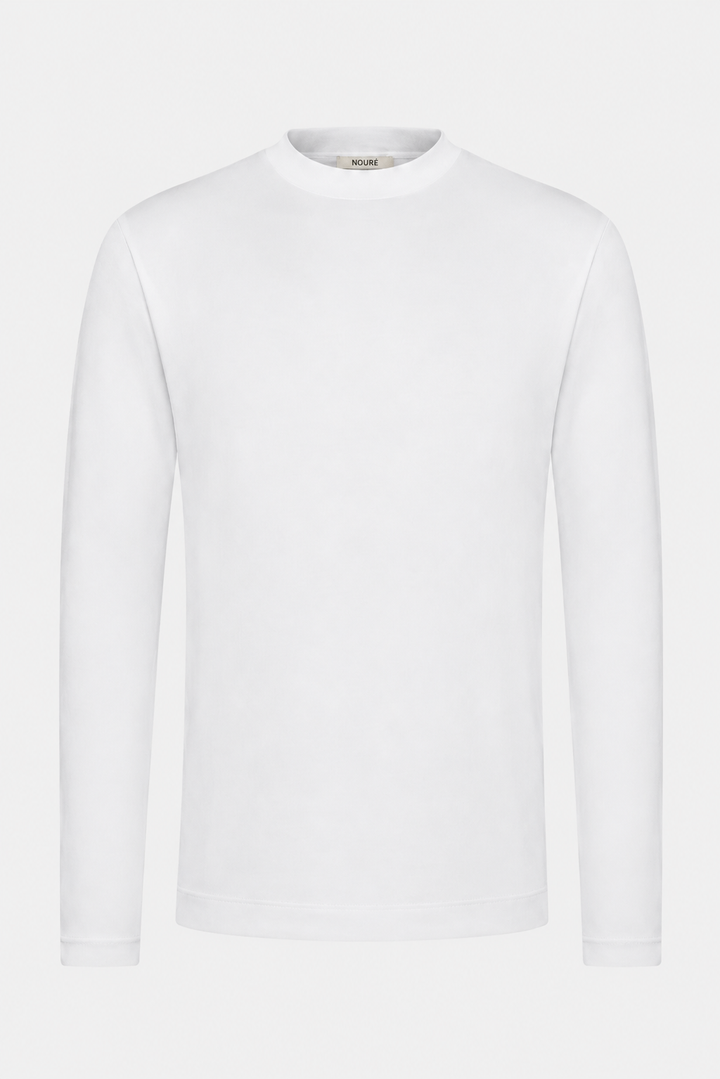 NOURÉ Pure White Longsleeve T-Shirt
