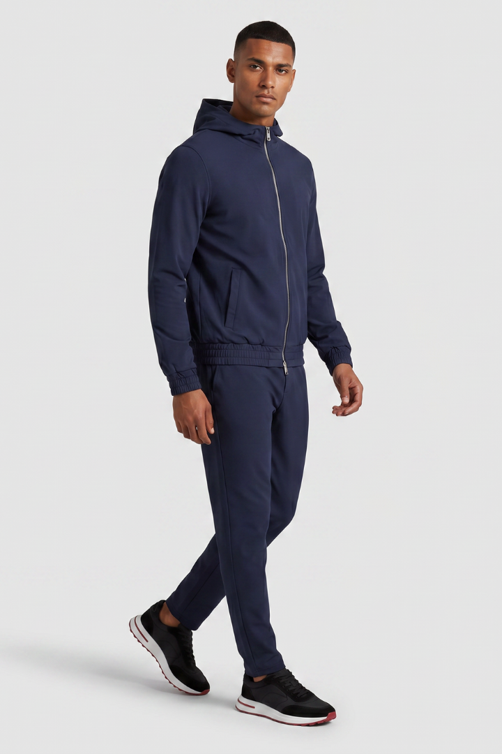 NOURÉ Midnight Blue Hooded Tech Suit
