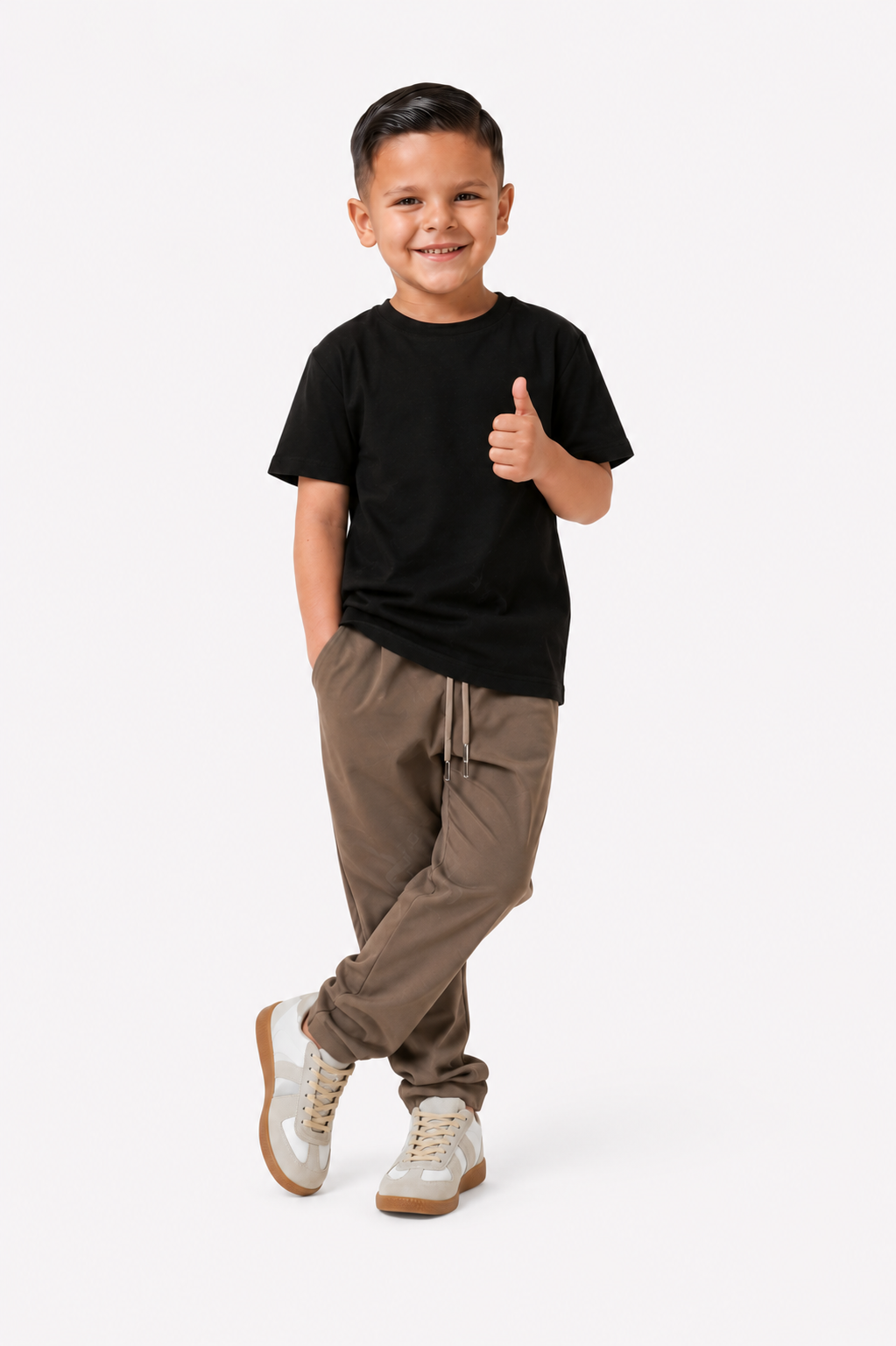 NOURÉ Onyx Black Mercerised Cotton T-Shirt