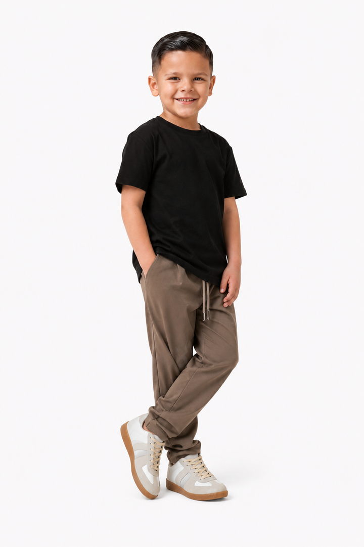 NOURÉ Onyx Black Mercerised Cotton T-Shirt
