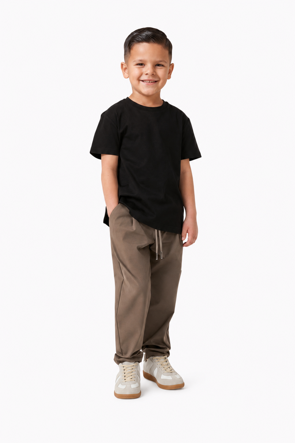 NOURÉ Onyx Black Mercerised Cotton T-Shirt