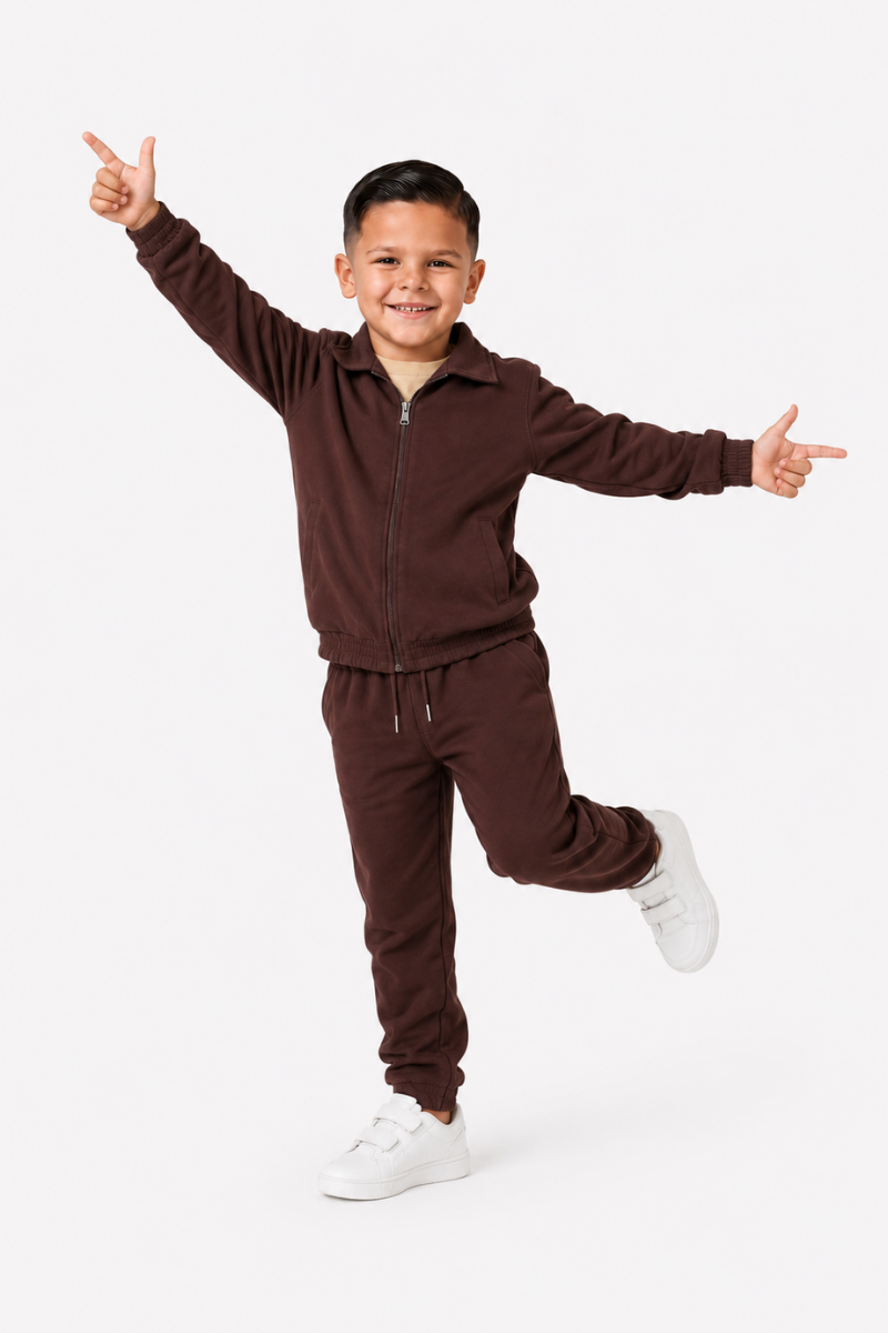 NOURÉ Kids Espresso Brown Tech Suit