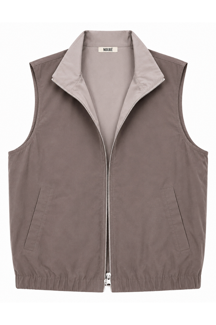 NOURÉ Desert Taupe Reversible Gilet