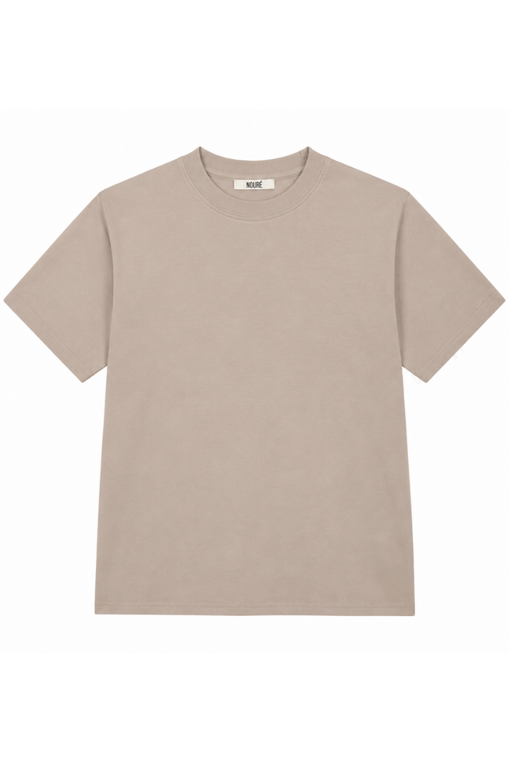 NOURÉ Sand Beige Mercerised Cotton T-Shirt