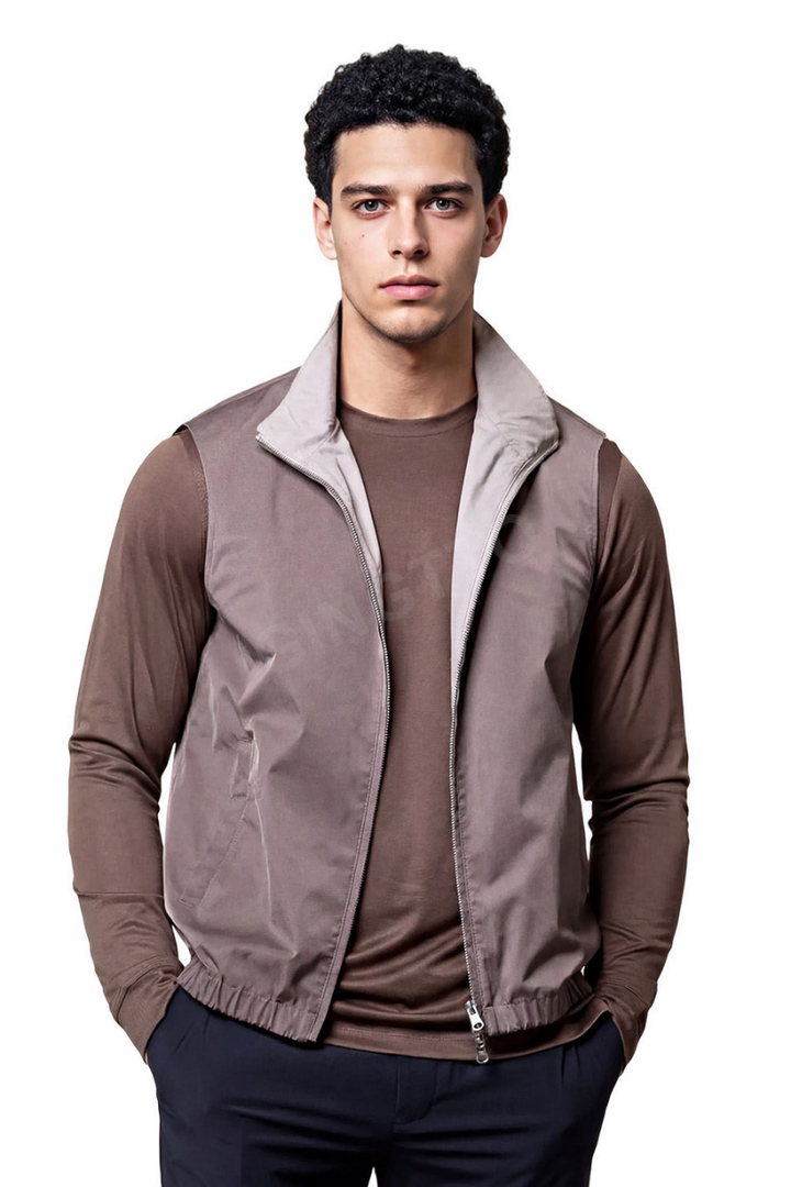 NOURÉ Desert Taupe Reversible Gilet