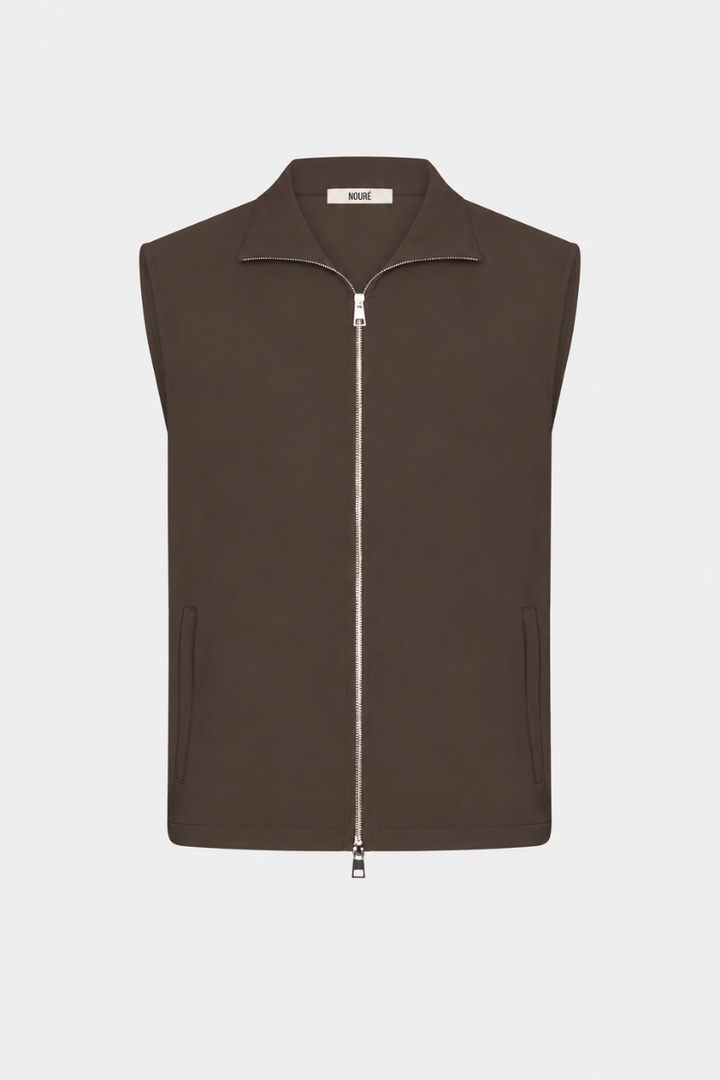 NOURÉ Mocha Brown Tech Gilet