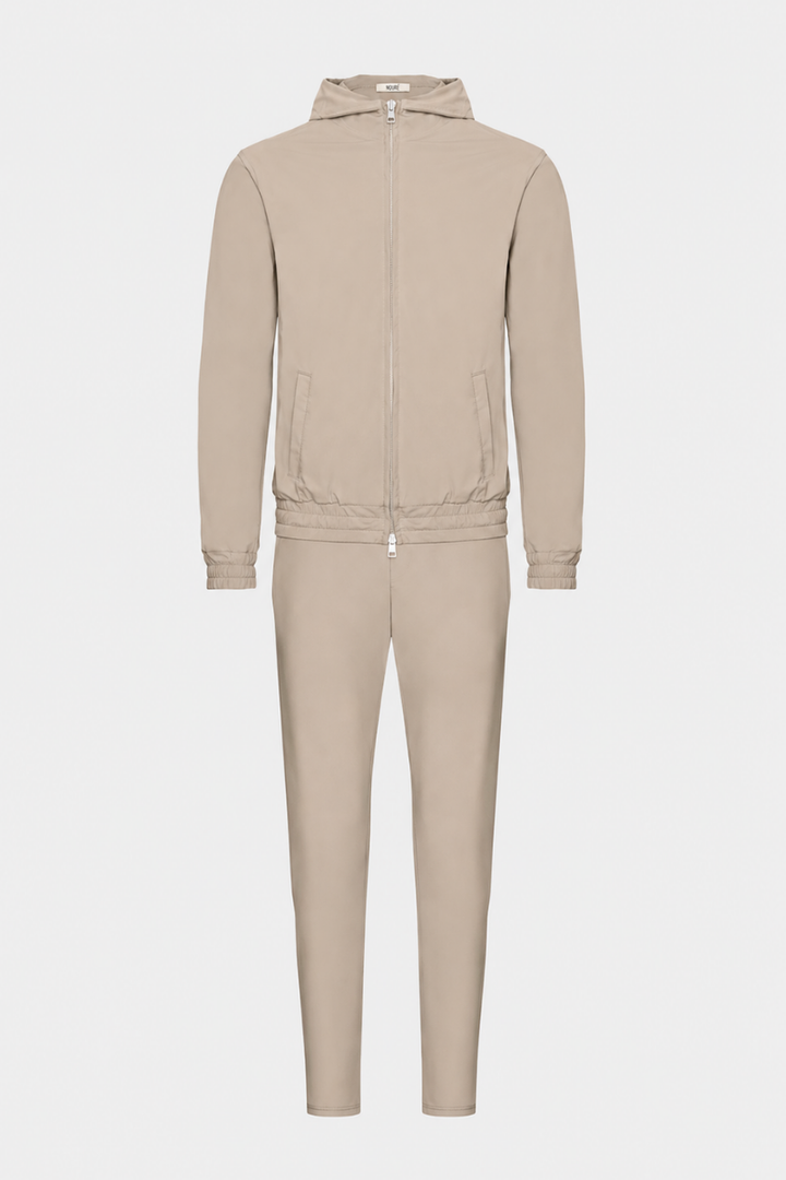 NOURÉ Light Beige Hooded Tech Suit