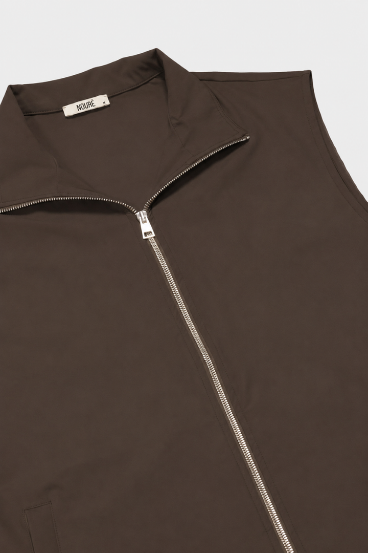 NOURÉ Mocha Brown Tech Gilet