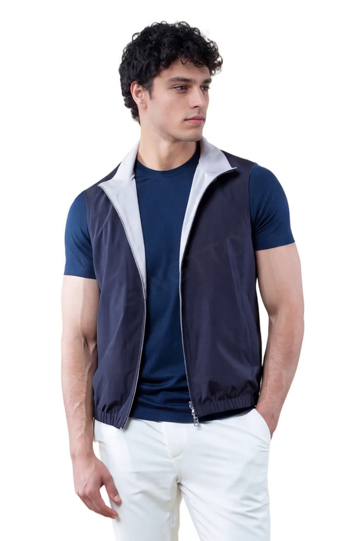 NOURÉ Midnight Navy Reversible Gilet