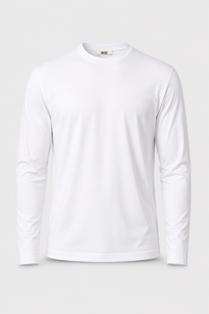 NOURÉ Pure White Longsleeve T-Shirt