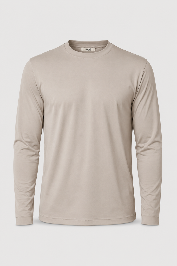 NOURÉ Sand Beige Longsleeve T-Shirt