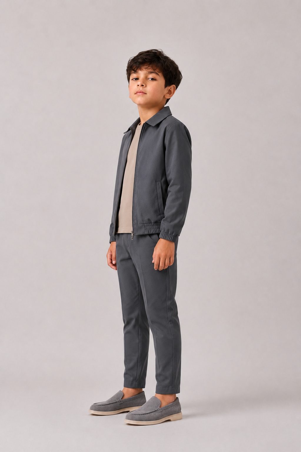 NOURÉ Kids Slate Grey Tech Suit