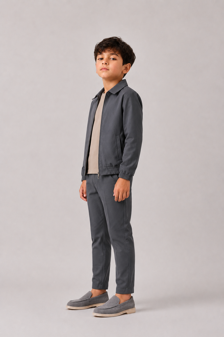 NOURÉ Kids Slate Grey Tech Suit