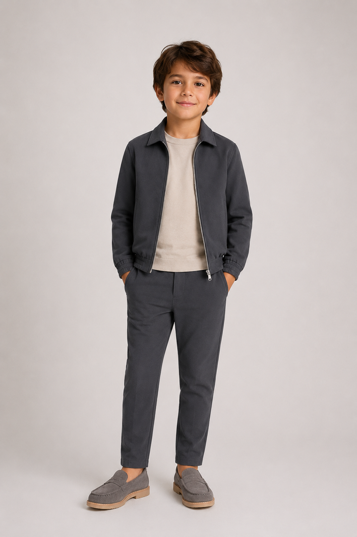 NOURÉ Kids Slate Grey Tech Suit