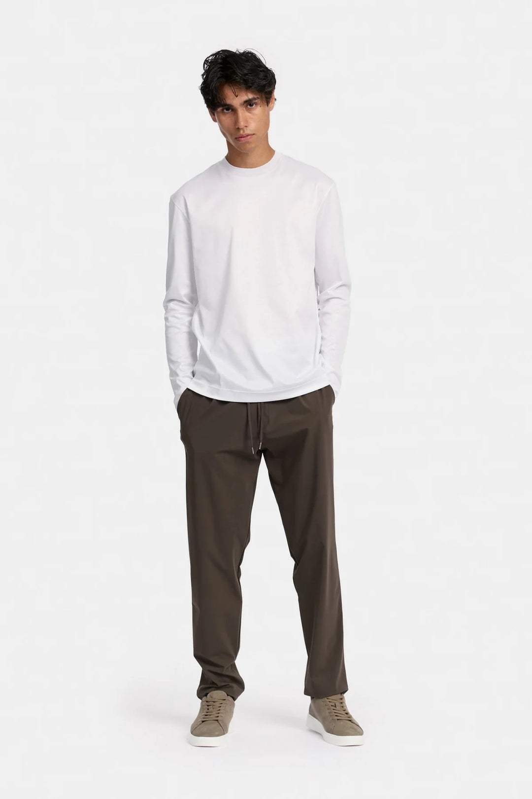 NOURÉ Pure White Longsleeve T-Shirt