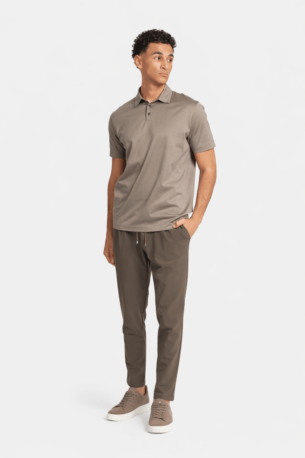 NOURÉ Desert Taupe Polo Shirt