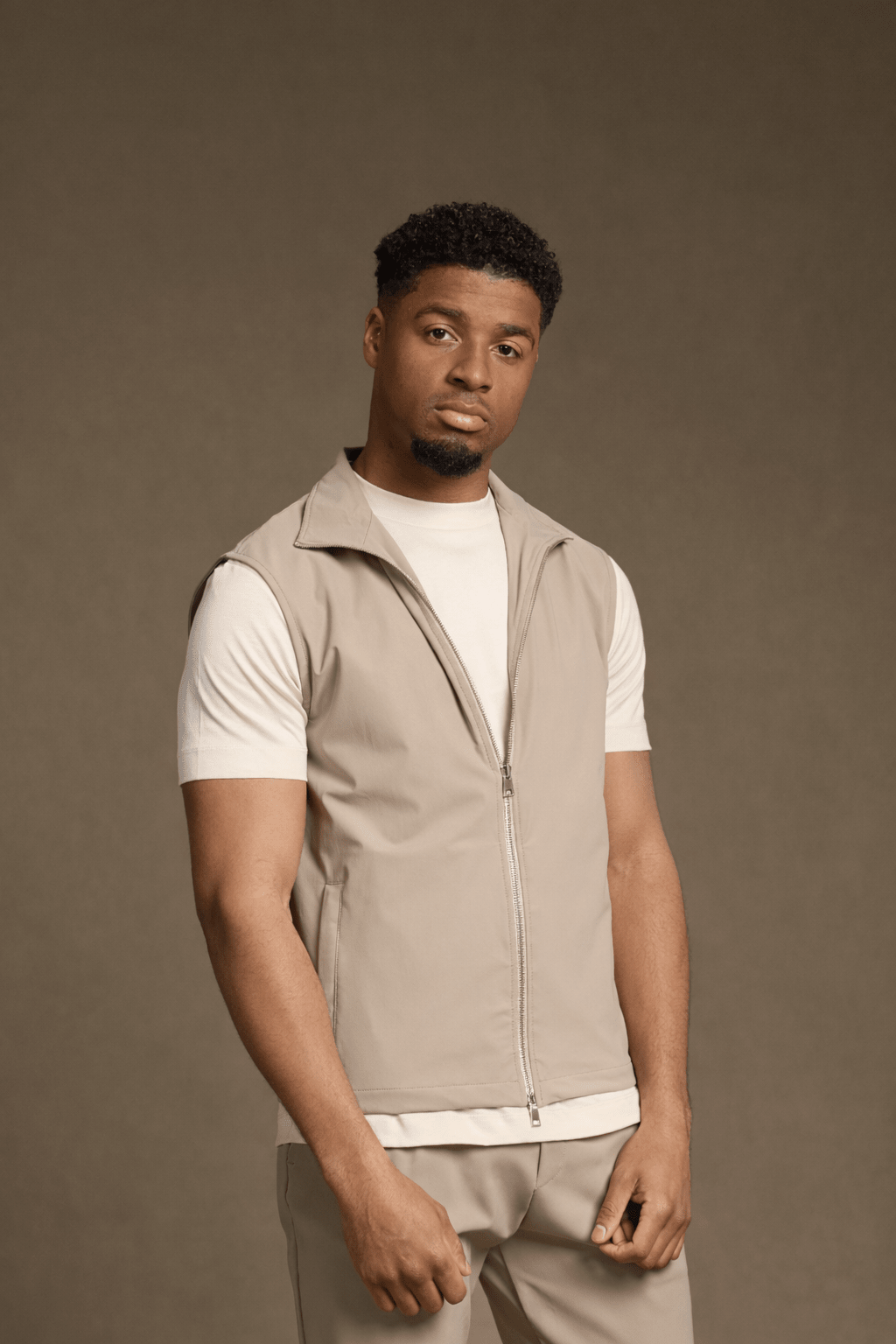 NOURÉ Light Beige Tech Gilet