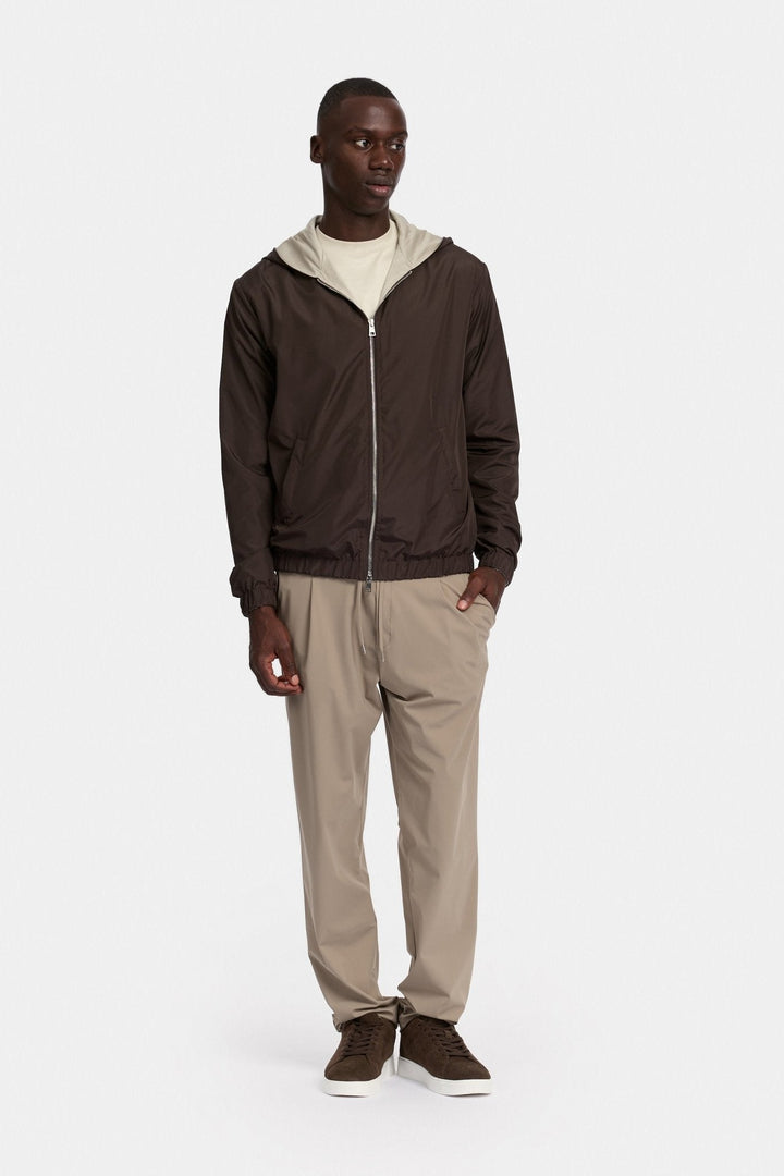 NOURÉ Mocha Brown Hooded Blend Jacket