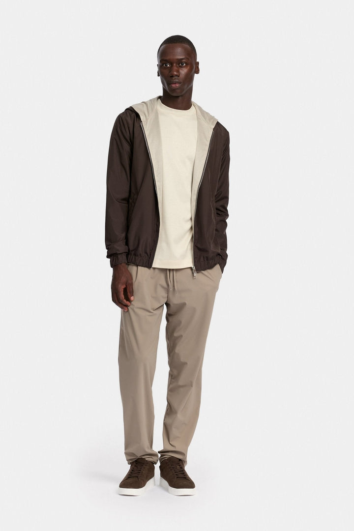 NOURÉ Mocha Brown Hooded Blend Jacket