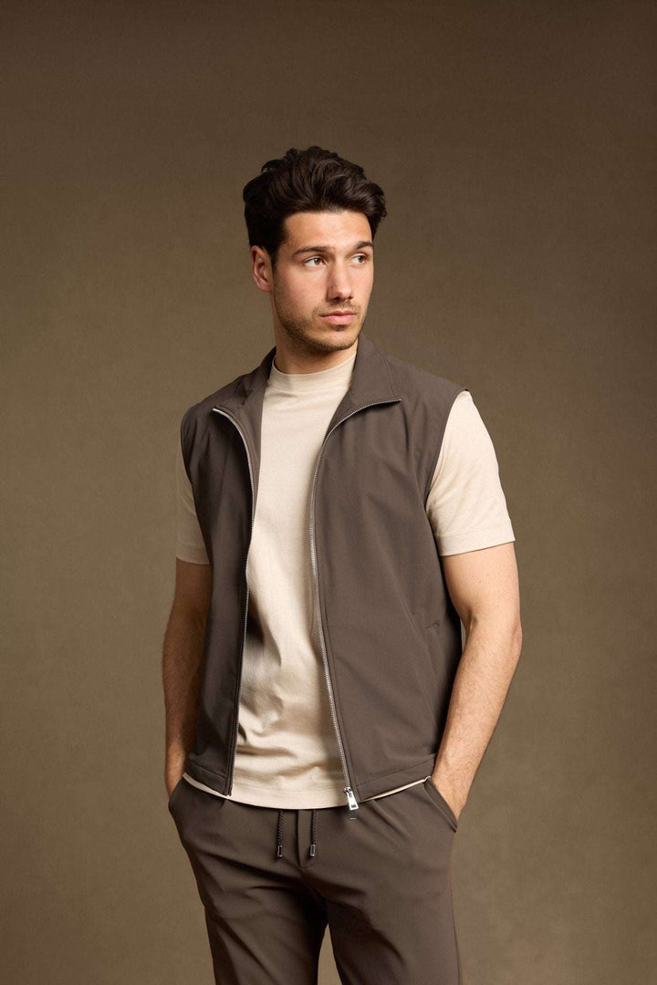 NOURÉ Mocha Brown Tech Gilet