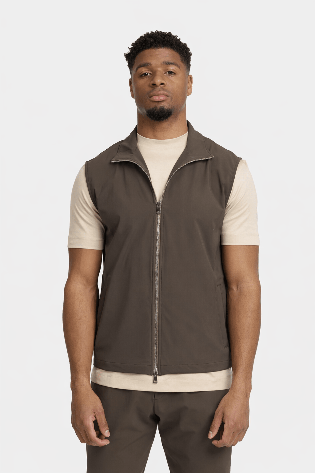NOURÉ Mocha Brown Tech Gilet