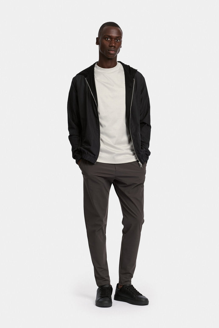 NOURÉ Onyx Black Hooded Blend Jacket